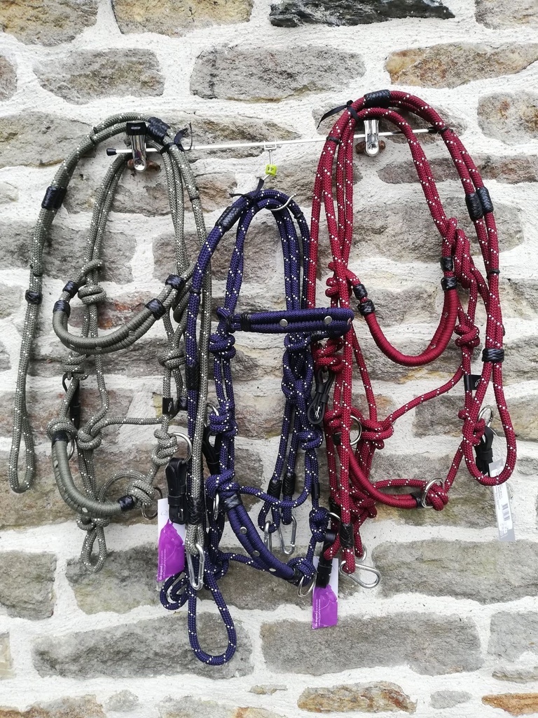 licol multifonction en corde QHP avec renes