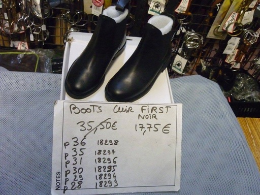 boots cuir first noir 29