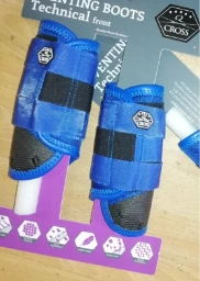 guetres de cross QHP anterieurs bleu cobalt XL (à acheter avec posterieurs)