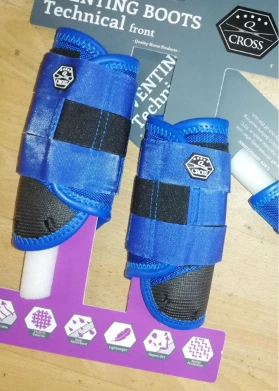 guetres de cross QHP anterieurs bleu cobalt XL (à acheter avec posterieurs)