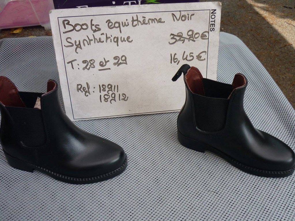 boots equitheme synthetique noir 28