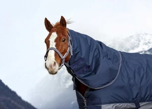 couvre-cou imper equitheme 600D 0gr marine/gris cheval