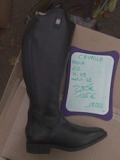 bottes cuir cavallo 42 h49 tour 43 noir