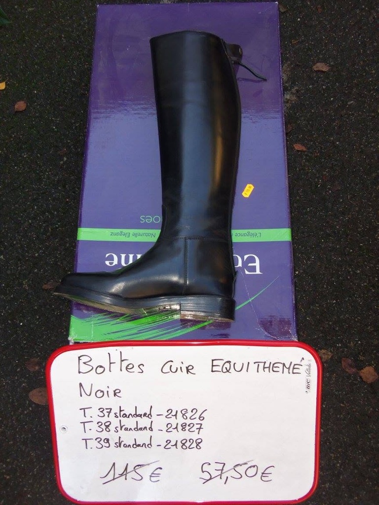 bottes cuir equitheme 37