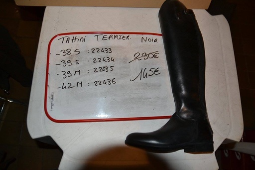 bottes tattini terrier noir 42M