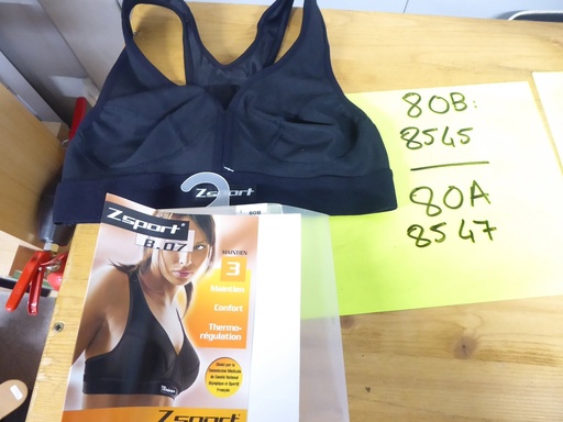 brassière zsport 80a noir b.07 Maintien 3
