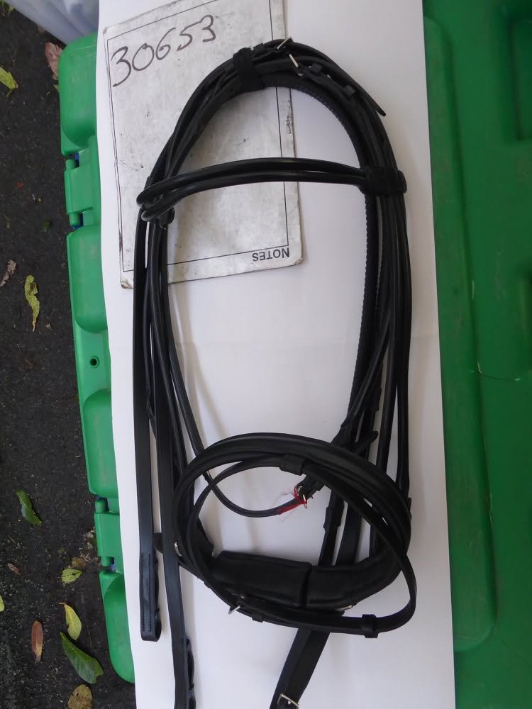 bridon+ renes cuir rond o.schumacher noir frontal double rond cheval