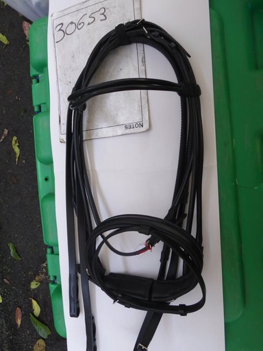 bridon+ renes cuir rond o.schumacher noir frontal double rond cheval