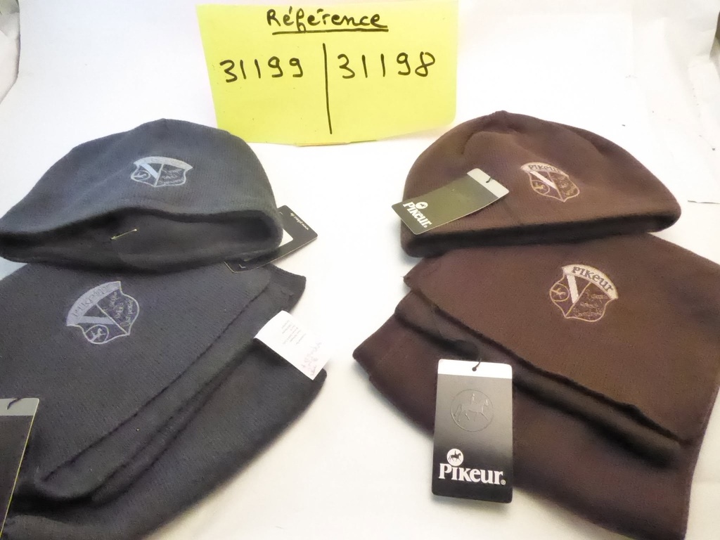 echarpe+ bonnet pikeur marron