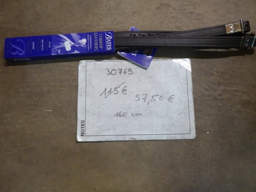 etrivieres bates doublées marron foncé 160cm