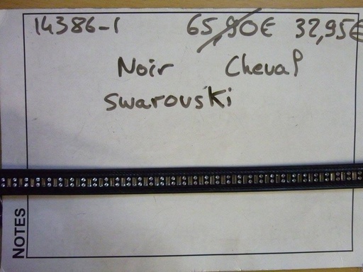 frontal strass noir pierre verticale
