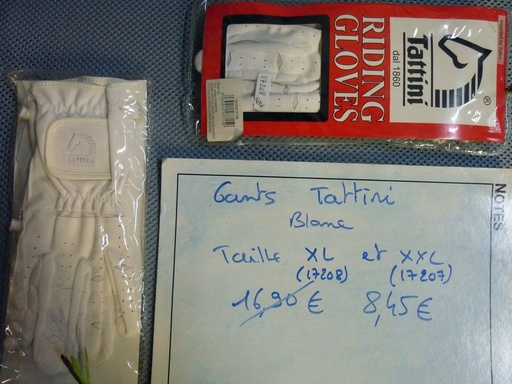 gants pvc blanc tattini XL