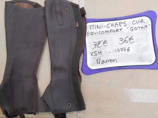 mini chaps cuir equicomfort gotha marron foncé XSH