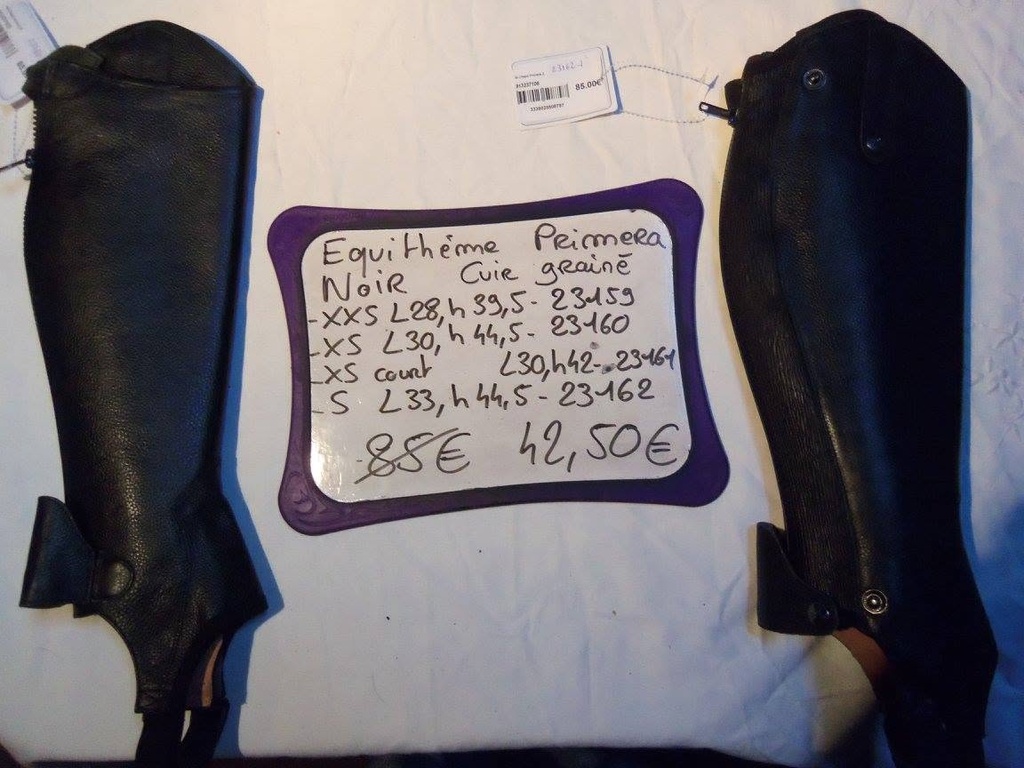 mini chaps equitheme primera XS court noir L30, h 42