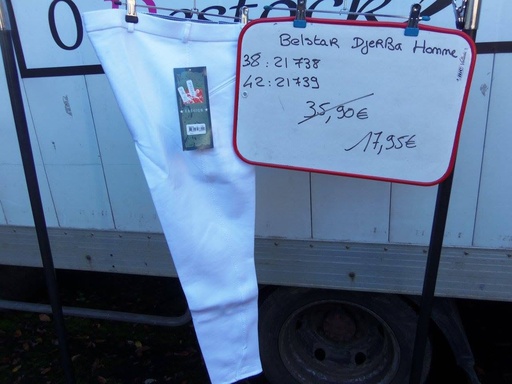 pantalon belstar blanc djerba coton homme 38