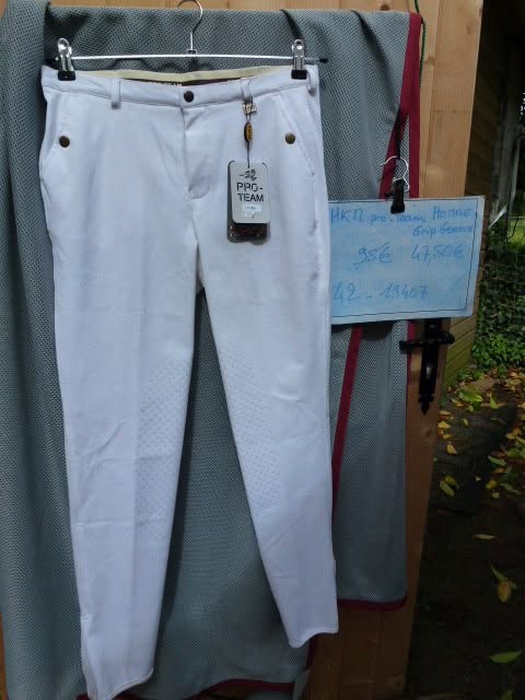 pantalon hkm proteam homme grip genoux blanc 48 ?? 42