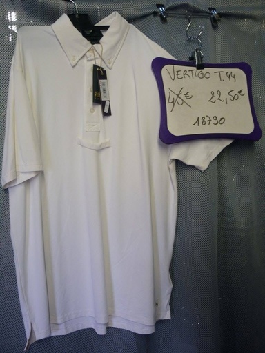 polo concours vertigo homme blanc 44