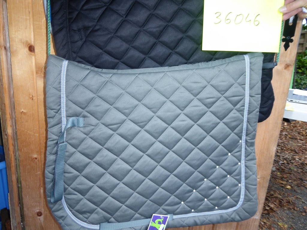 tapis equitheme samantha strass gris foncé cheval