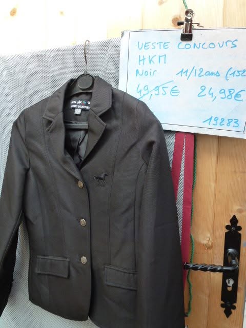 veste concours HKM 11/12 ans noir 152