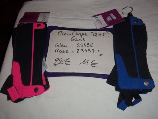mini chaps QHP noir bleu 6ans