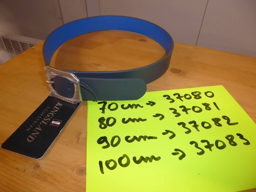 ceinture kingsland cuir ? bleu et roi 70cm