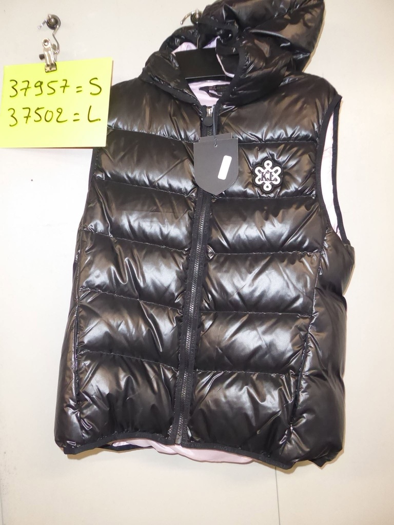blouson sans manches doudoune kingsland jena noir/mauve femme S