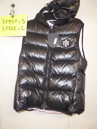 blouson sans manches doudoune kingsland jena noir/mauve femme S