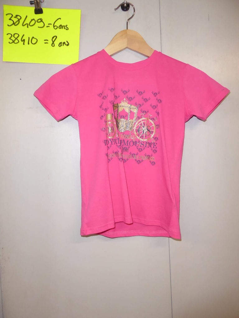 T-shirt HKM princess royale fuchsia 6ans
