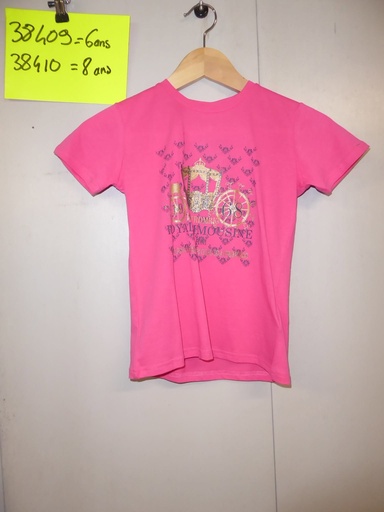 T-shirt HKM princess royale fuchsia 6ans