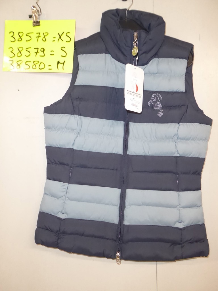 blouson doudoune sans manches HKM marine/gris femme S