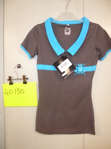 T-shirt tattini gris/turquoise femme XS