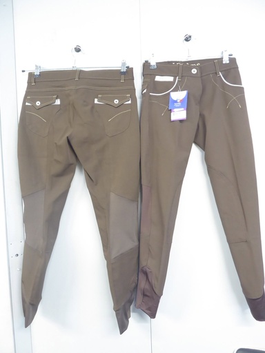pantalon equitheme léa marron femme 40