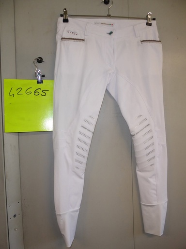 pantalon animo no limit blanc deco marron femme 46it 40fr