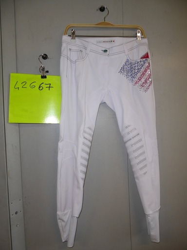 pantalon animo naria blanc strass femme 44it 38fr
