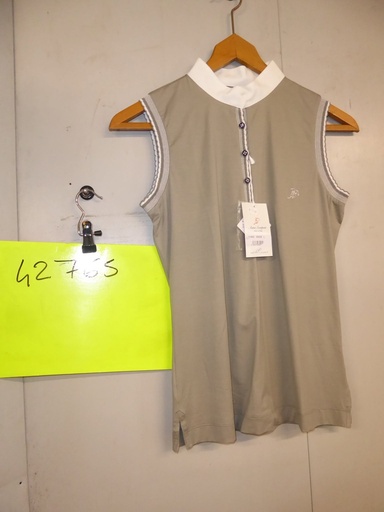 polo concours anna scarpati sans manches gris femme L