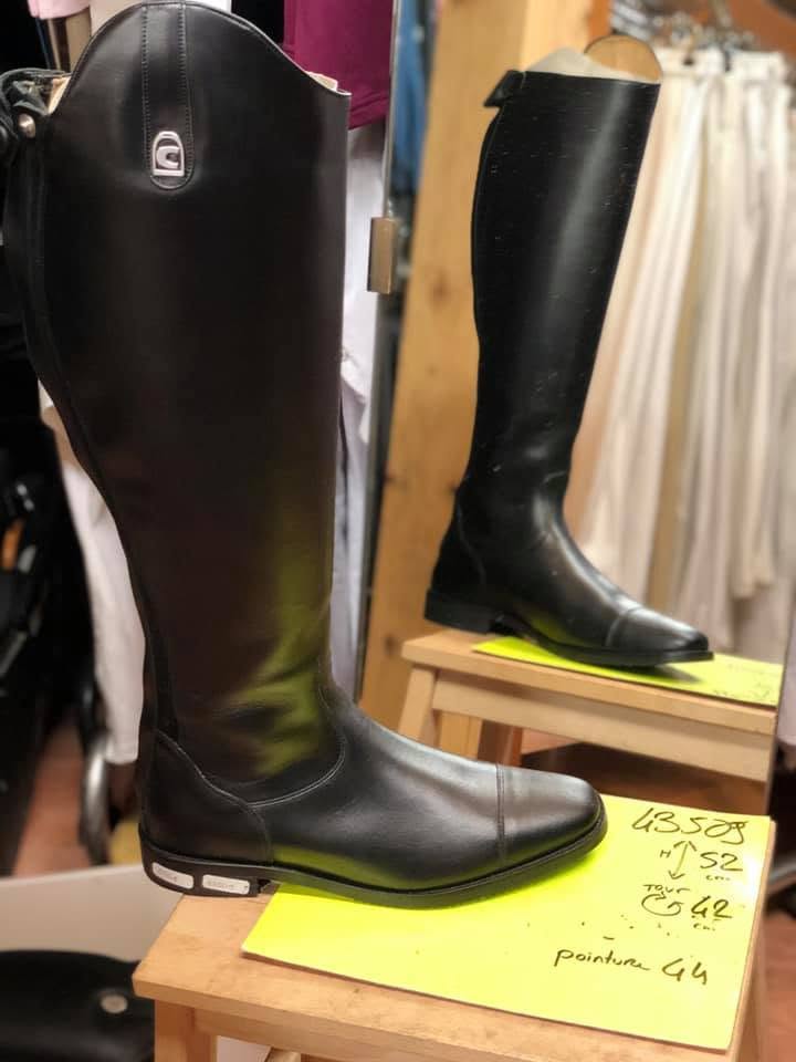 bottes cavallo linus noir 43,5/44 hauteur 52, tour 42