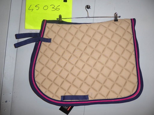 tapis pfiff beige galon marine/rose cheval