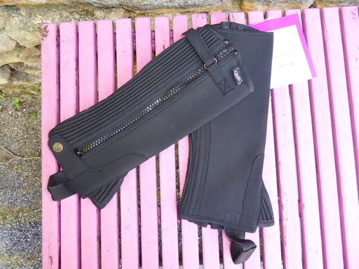 Mini-chaps suedine QHP noir 6 ans