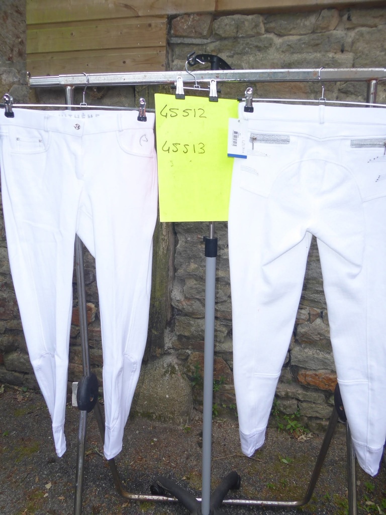 pantalon equitheme comete blanc femme 42
