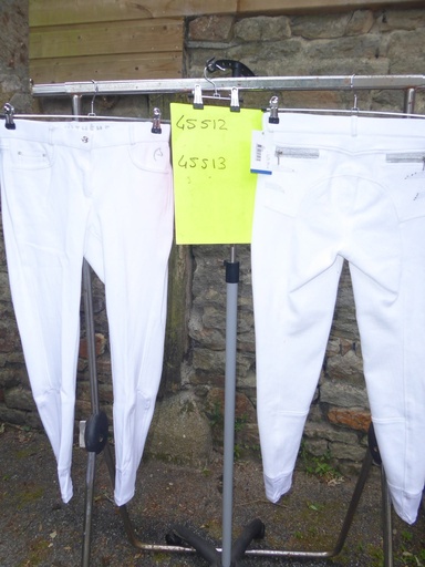 pantalon equitheme comete blanc femme 42