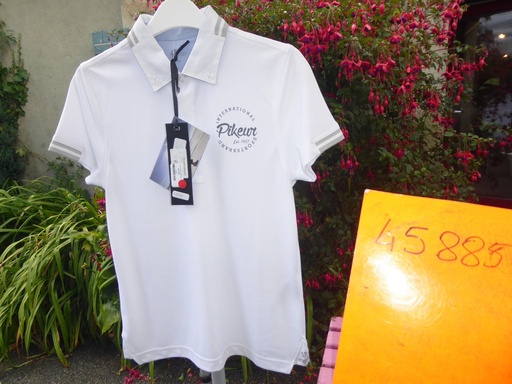 polo concours pikeur dario blanc garçon enfant M