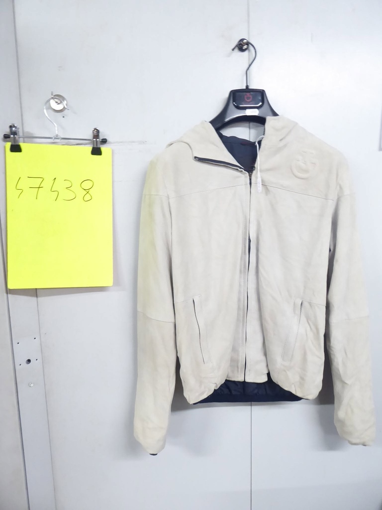 blouson leger cuir suedine cavalleria toscana beige femme 42it /38fr