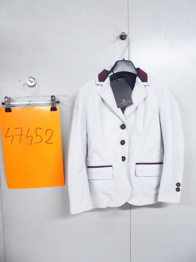 Veste concours cavalleria toscana girl beige/bordeaux fille 6ans