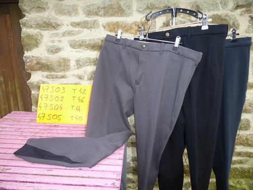 pantalon equicomfort gris bas lycra homme 46