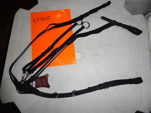 collier chasse privilege equitation clincher argent noir poney