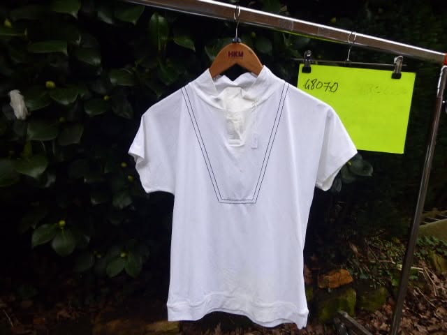 polo concours penelope leprevost blanc/surpiqué marine femme L