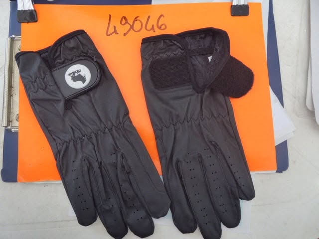 gants simili cuir noir XL