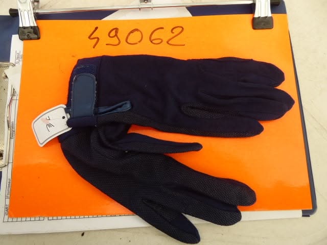 gants coton fin bleu XL