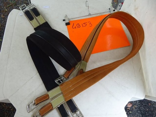 sangle cuir fine elastique chaque coté noir 125