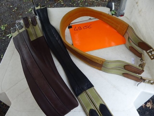 sangle cuir elastique chaque coté marron clair 130